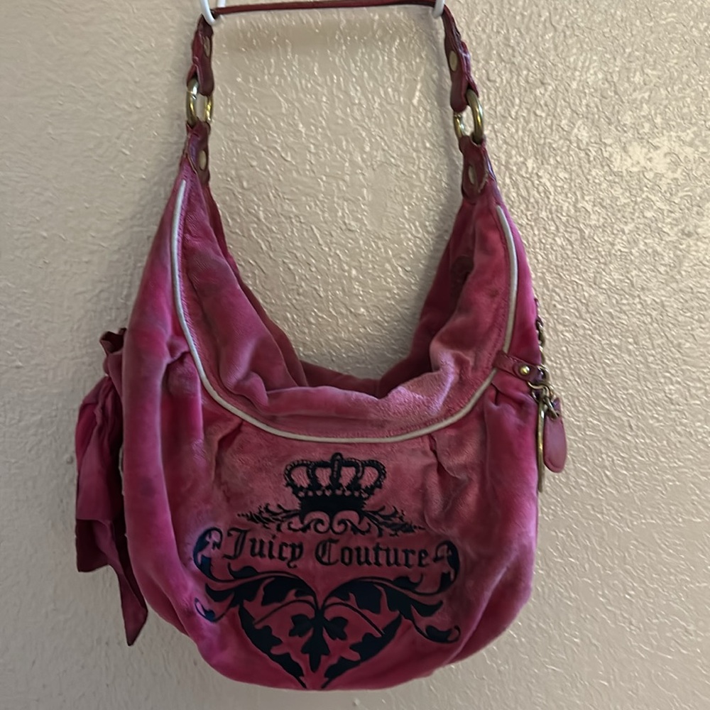 Upcycled pink Juicy hobo purse